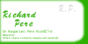 richard pere business card